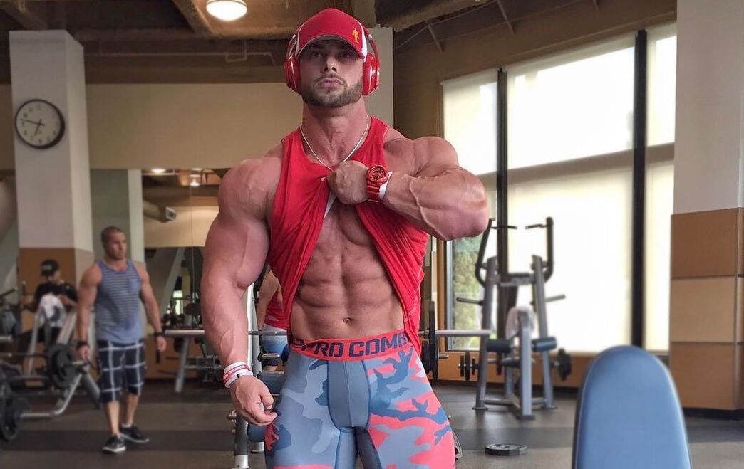 Sport shape man in gym