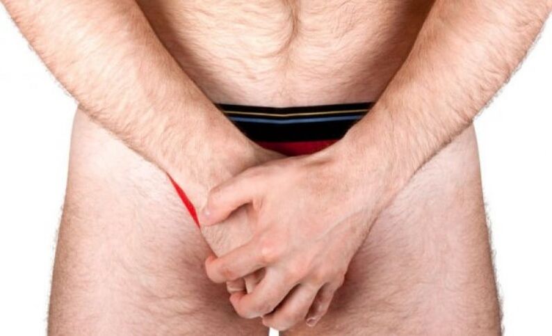 Man does penis massage to increase thickness