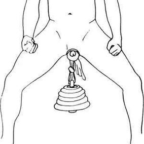 Enlarge your penis by hanging weights