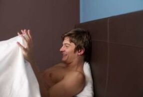 Man enlarges penis with massage